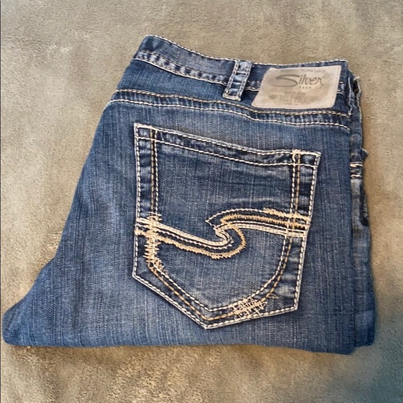 silver mens jeans